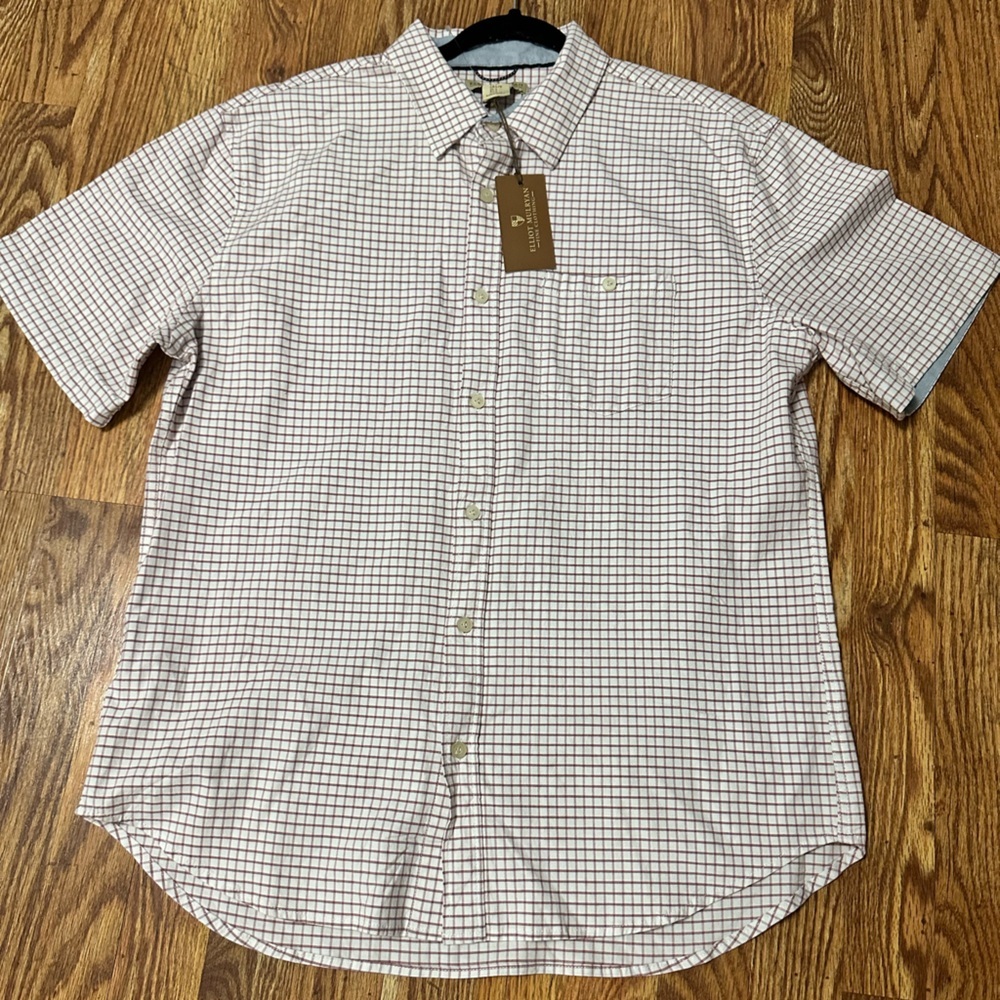 Elliot Mulryan Short Sleeve Button Down Shirt Size Large